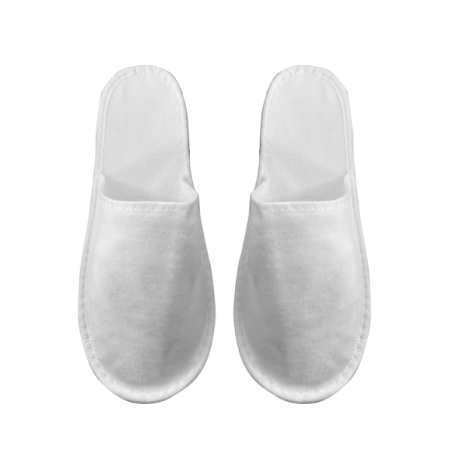 16775_Тапки закрытый мыс махра белая Эконом