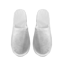 16775_Тапки закрытый мыс махра белая Эконом